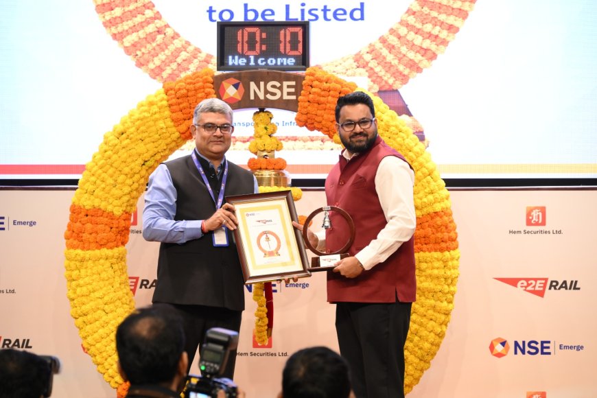 E to E Transportation Infrastructure के शेयर NSE SME पर 90% प्रीमियम के साथ सूचीबद्ध, निवेशकों में जबरदस्त उत्साह
