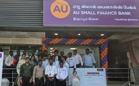 AU Small Finance Bank strengthens Gold Loan presence in Tamil Nadu with two exclusive branches in Tiruppur and Pallavaram