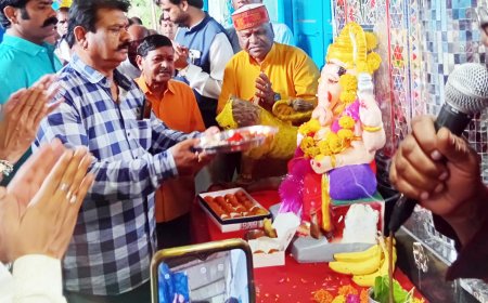 मालवा मिल में श्री गणेश स्थापना सम्पन्न